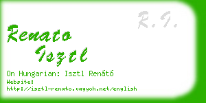 renato isztl business card