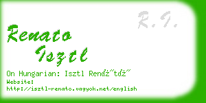 renato isztl business card